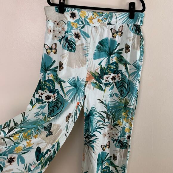 Plus Size 18W Tropical Linen Cotton Wide Leg Pants Summer Beach 
Lightweight - Picture 4 of 8